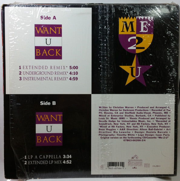Me-2-U : Want U Back (12")