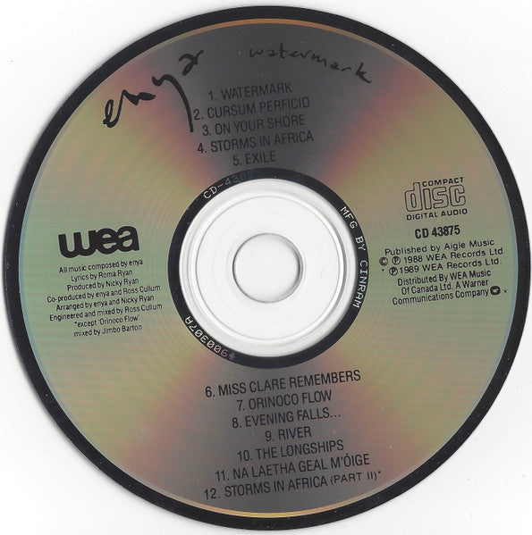 Enya : Watermark (CD, Album, RE, #90)