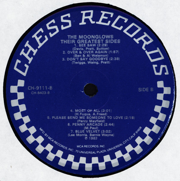 The Moonglows : Their Greatest Sides (LP, Album, Comp, Glo)
