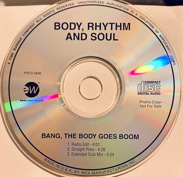 Body, Rhythm and Soul : Bang, The Body Goes Boom (CD, Single, Promo)