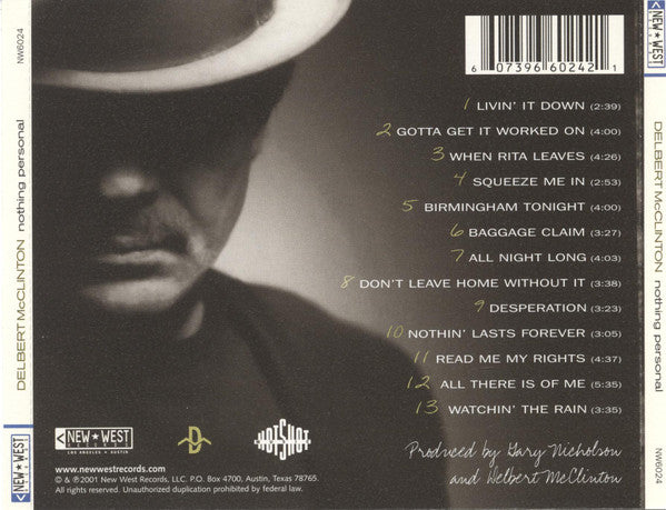 Delbert McClinton : Nothing Personal (CD, Album)