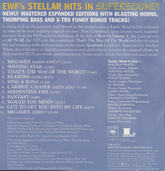Earth, Wind & Fire : Expanded Editions Sampler (CD, Comp, Promo, Smplr)