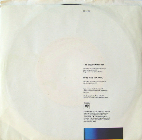Wham! : The Edge Of Heaven (7", Single, Styrene, Car)