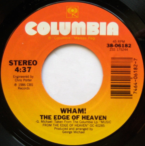 Wham! : The Edge Of Heaven (7", Single, Styrene, Car)
