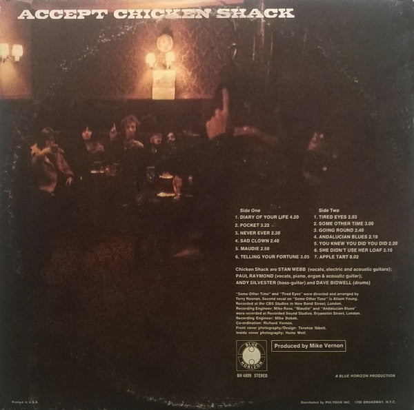 Chicken Shack : Accept Chicken Shack (LP, Album)