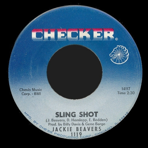 Jackey Beavers : Sling Shot / I Want Somebody (7", Single, RE)