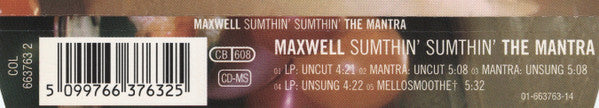 Maxwell : Sumthin' Sumthin' The Mantra (CD, Maxi)