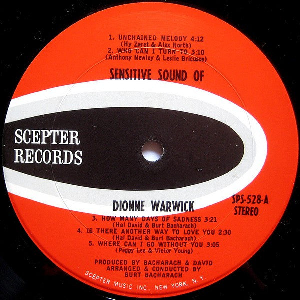Dionne Warwick : The Sensitive Sound Of Dionne Warwick (LP, Album)