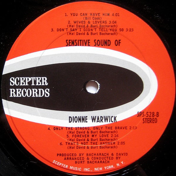 Dionne Warwick : The Sensitive Sound Of Dionne Warwick (LP, Album)