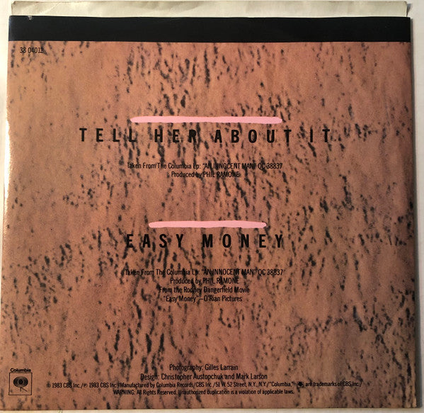 Billy Joel : Tell Her About It (7", Single, Styrene, Car)