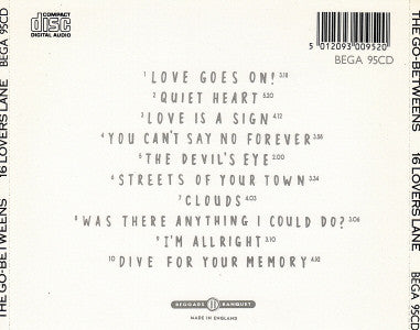 The Go-Betweens : 16 Lovers Lane (CD, Album)