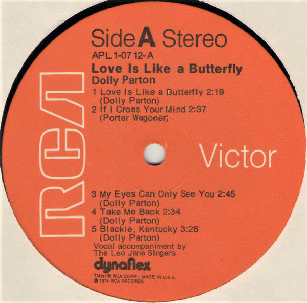Dolly Parton : Love Is Like A Butterfly (LP, Album, Ind)