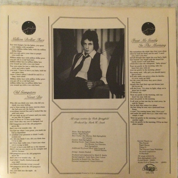 Rick Springfield : Wait For Night (LP, Album)
