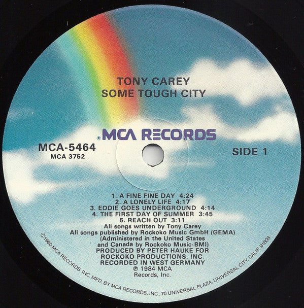 Tony Carey : Some Tough City (LP, Album, Glo)