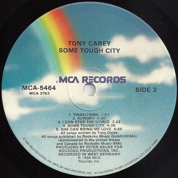 Tony Carey : Some Tough City (LP, Album, Glo)