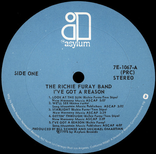 The Richie Furay Band : I've Got A Reason (LP, Album, PRC)