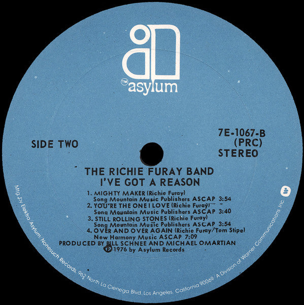 The Richie Furay Band : I've Got A Reason (LP, Album, PRC)