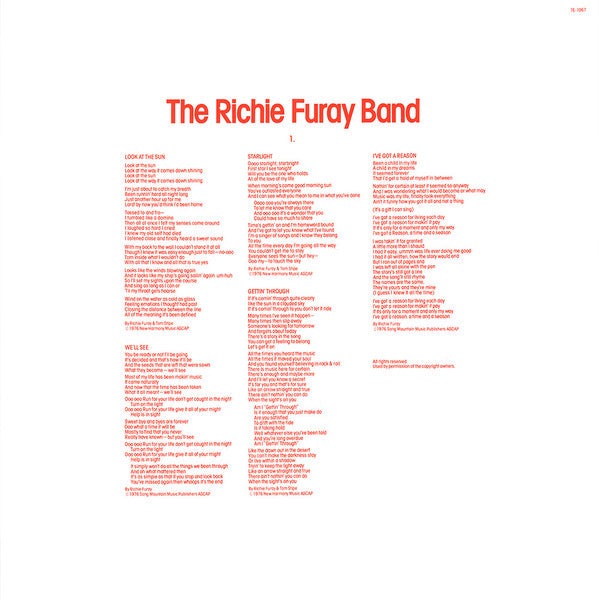 The Richie Furay Band : I've Got A Reason (LP, Album, PRC)