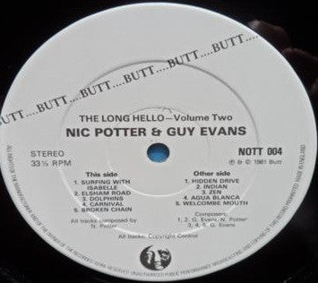 Nic Potter & Guy Evans : The Long Hello Volume Two (LP, Album)