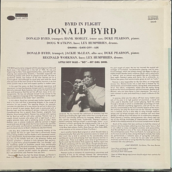 Donald Byrd : Byrd In Flight (LP, Album, RE)