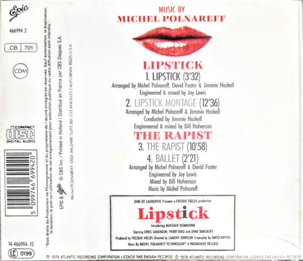 Michel Polnareff : Lipstick (CD, Album, RE)