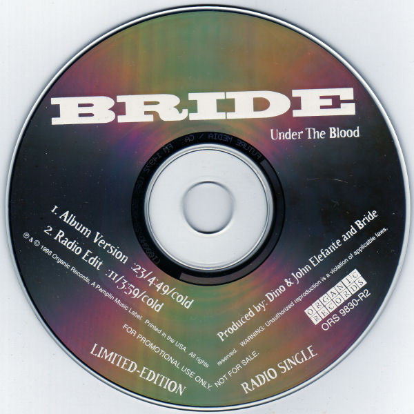 Bride : Under The Blood (Limited-Edition Radio Single) (CD, Single, Ltd, Promo)