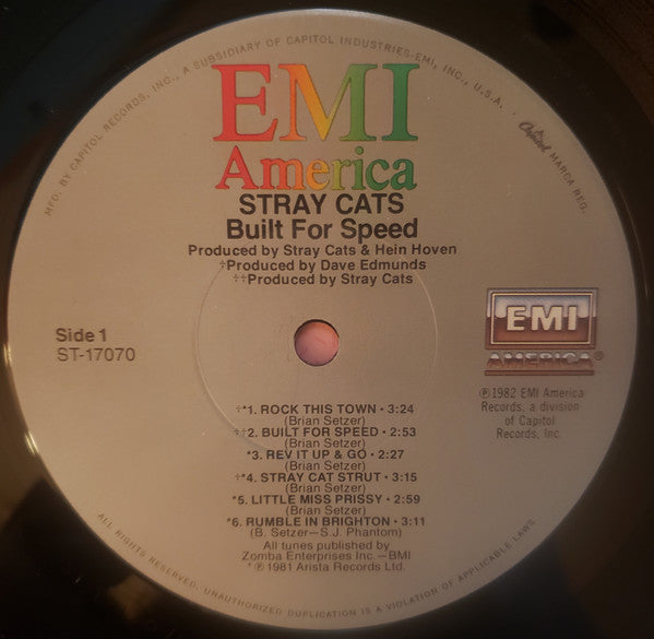 Stray Cats : Built For Speed (LP, Album, Comp, Jac)