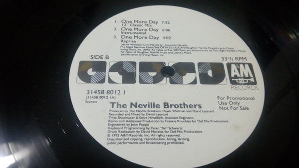 The Neville Brothers : One More Day (12", Promo)