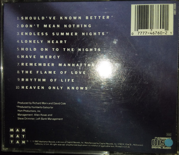 Richard Marx : Richard Marx (CD, Album)