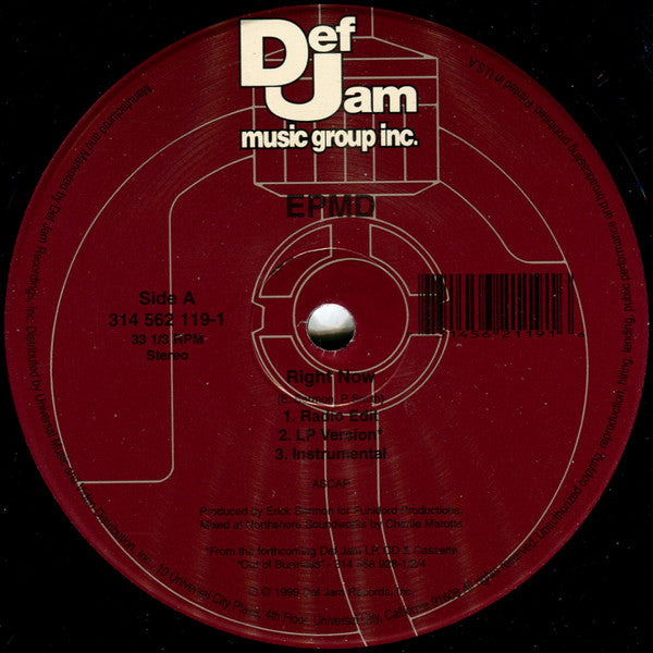 EPMD : Right Now (12")