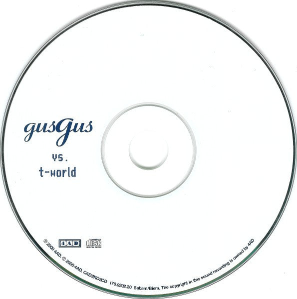 GusGus vs. T-World : Gusgus vs. T-World (CD, Album)