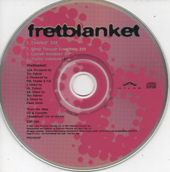 Fretblanket : Twisted (CD, Single, Promo)