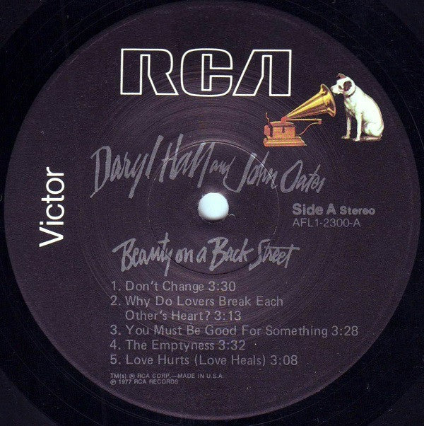 Daryl Hall & John Oates : Beauty On A Back Street (LP, Album, Ind)
