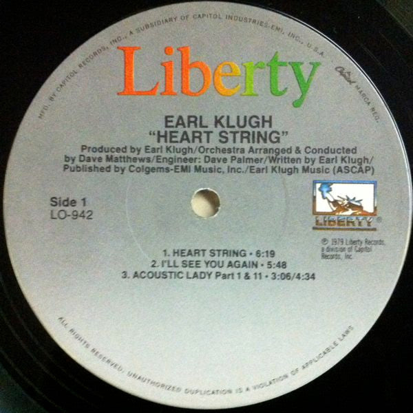 Earl Klugh : Heart String (LP, Album, RE)