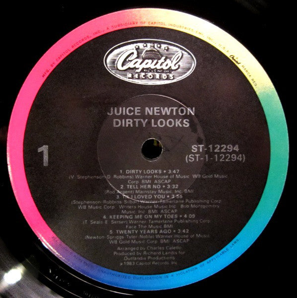 Juice Newton : Dirty Looks (LP, Album, Win)