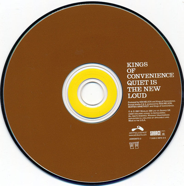 Kings Of Convenience : Quiet Is The New Loud (CD, Album, RP)