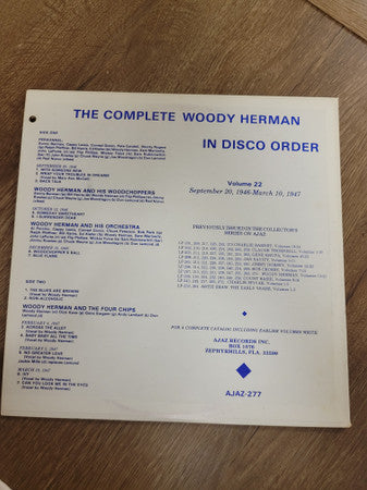 Woody Herman : The Complete Woody Herman In Disco Order, Volume 22 (LP)
