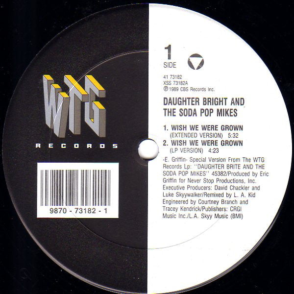 Daughter Brite And The Soda Pop Mikes : Wish We Were Grown (12")