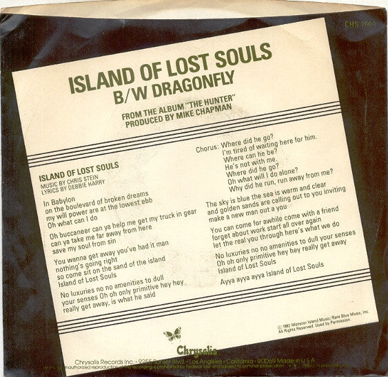 Blondie : Island Of Lost Souls (7", Single, PRC)