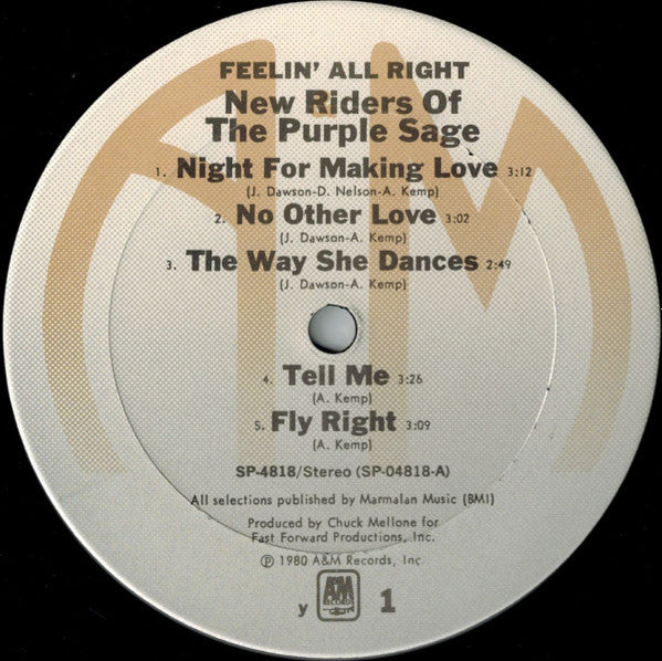 New Riders Of The Purple Sage : Feelin' All Right (LP, Album)