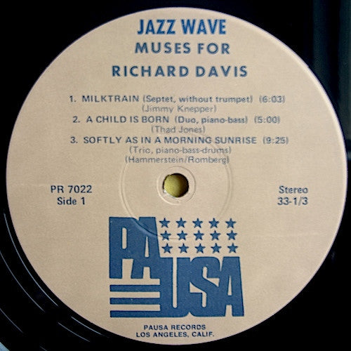 Richard Davis (2) : Muses For Richard Davis - The Jazz Wave (LP, Album)