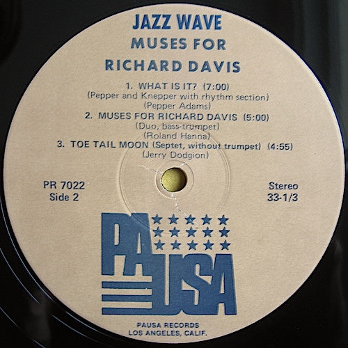 Richard Davis (2) : Muses For Richard Davis - The Jazz Wave (LP, Album)