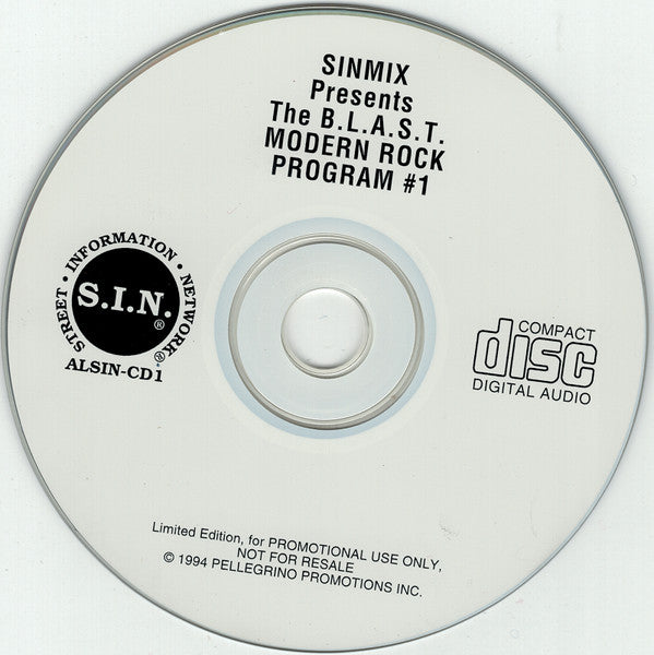 Various : B.L.A.S.T. Modern Rock Program #1 March, 1994 (CD, Album, Comp, Promo)