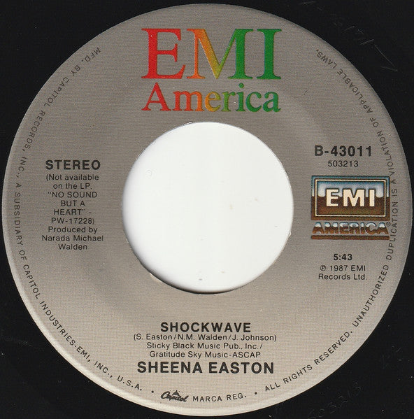 Sheena Easton : Eternity (7", Single, Pos)