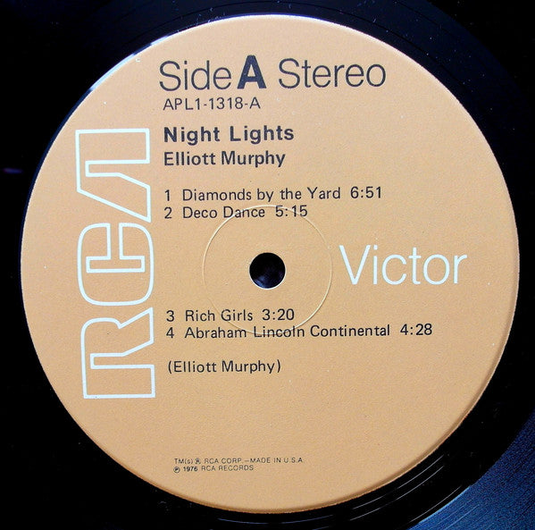 Elliott Murphy : Night Lights (LP, Album, Ind)