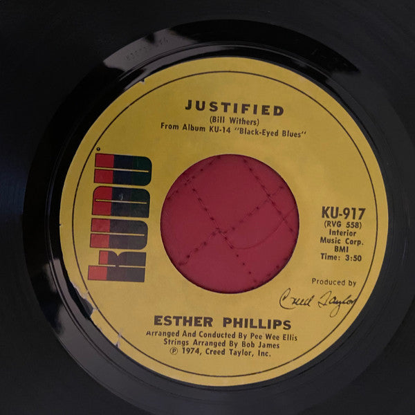 Esther Phillips : Justified / Too Many Roads (7")