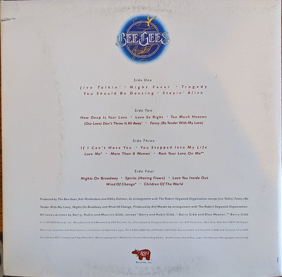 Bee Gees : Bee Gees Greatest (2xLP, Comp, Tri)