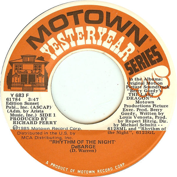 DeBarge : Rhythm Of The Night / Who's Holding Donna Now (7")