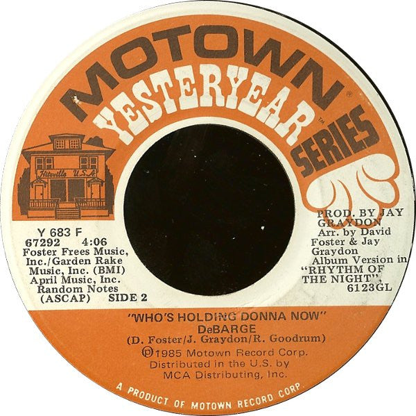 DeBarge : Rhythm Of The Night / Who's Holding Donna Now (7")
