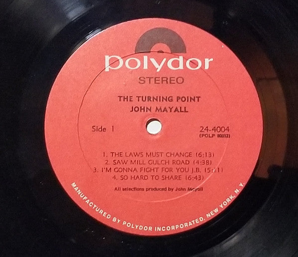 John Mayall : The Turning Point (LP, Album)